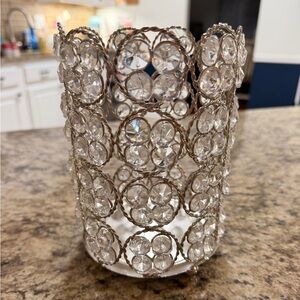 Crystal Silver Candle Holder